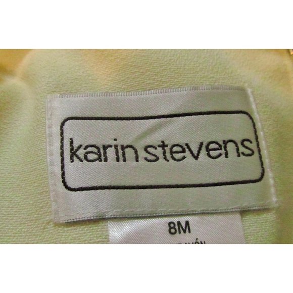 Vintage Karin Stevens Faux 2pc Peplum Butter Yellow Easter Party Dress 8M w/Tags - Picture 6 of 6